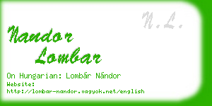 nandor lombar business card