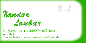 nandor lombar business card